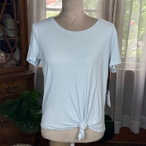 ☀️SUMMER CLEARANCE SALE☀️ 1.State NWT Light Blue Tie Front Short Sleeve Tee